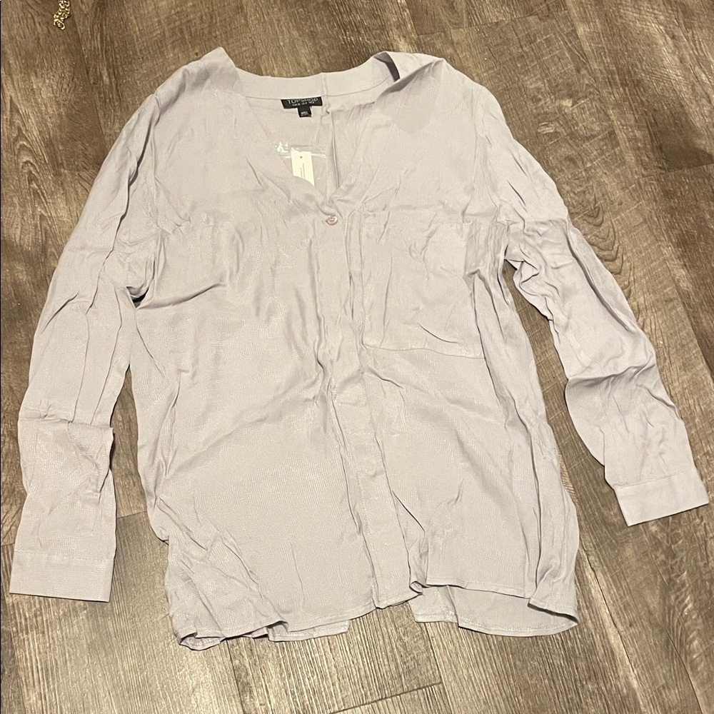 Topshop Light Purple Button Down Shirt